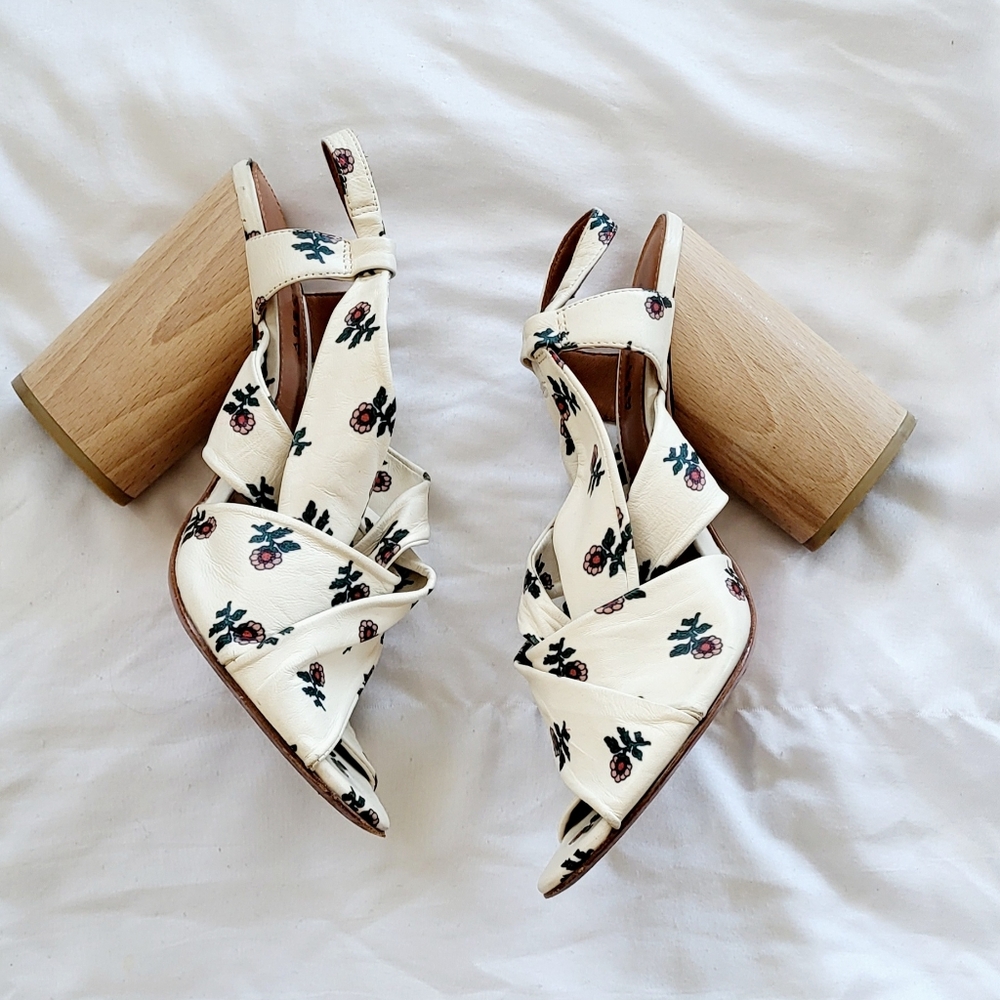 Derek Lam Block Floral Heel Sandals